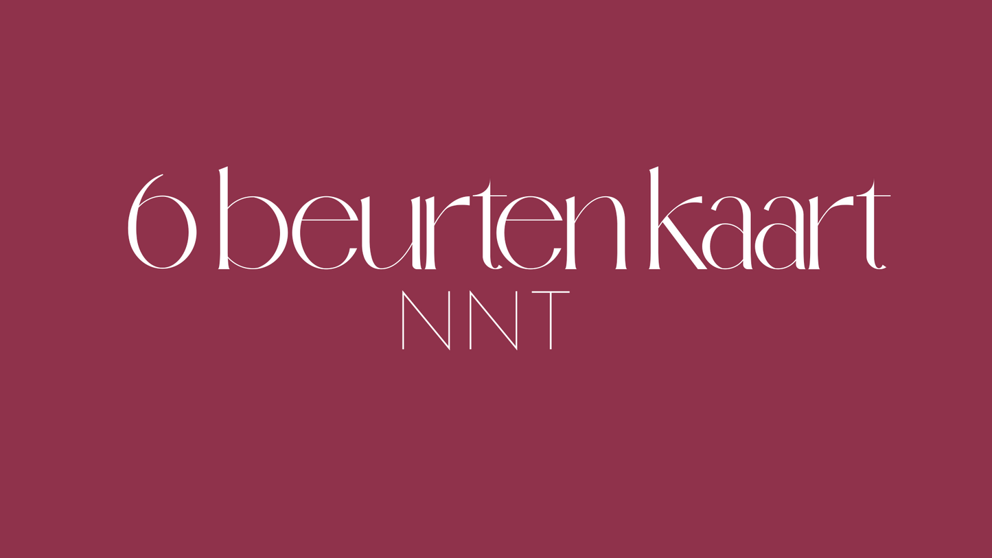 6 beurtenkaart NNT