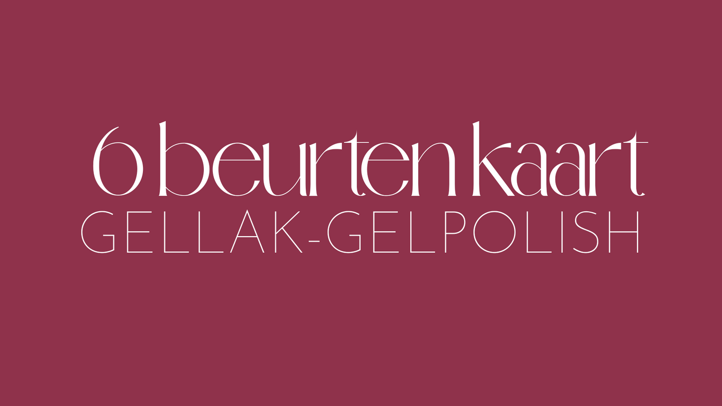 6 beurtenkaart GELLAK / GELPOLISH