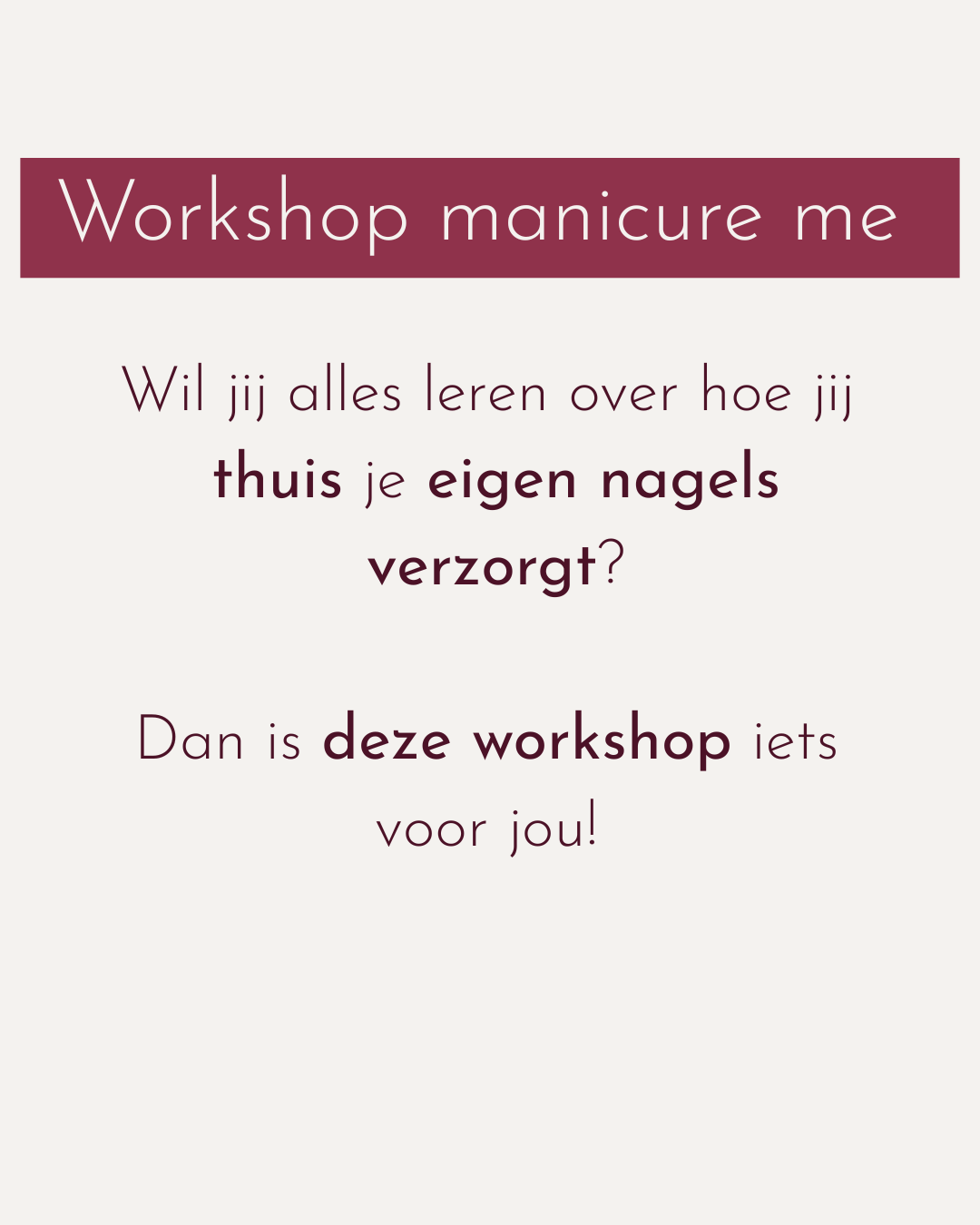 Workshop - Manicure Me