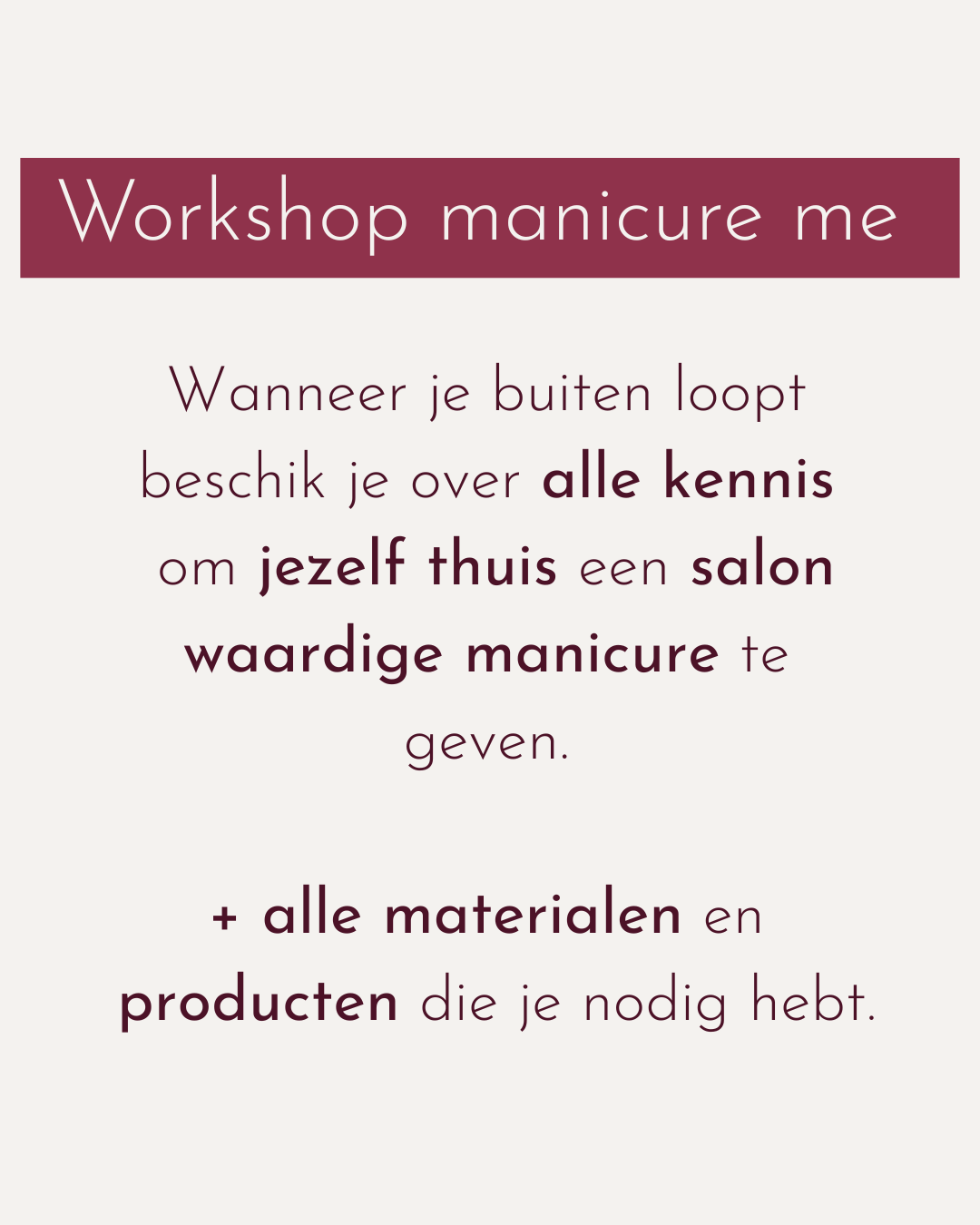 Workshop - Manicure Me